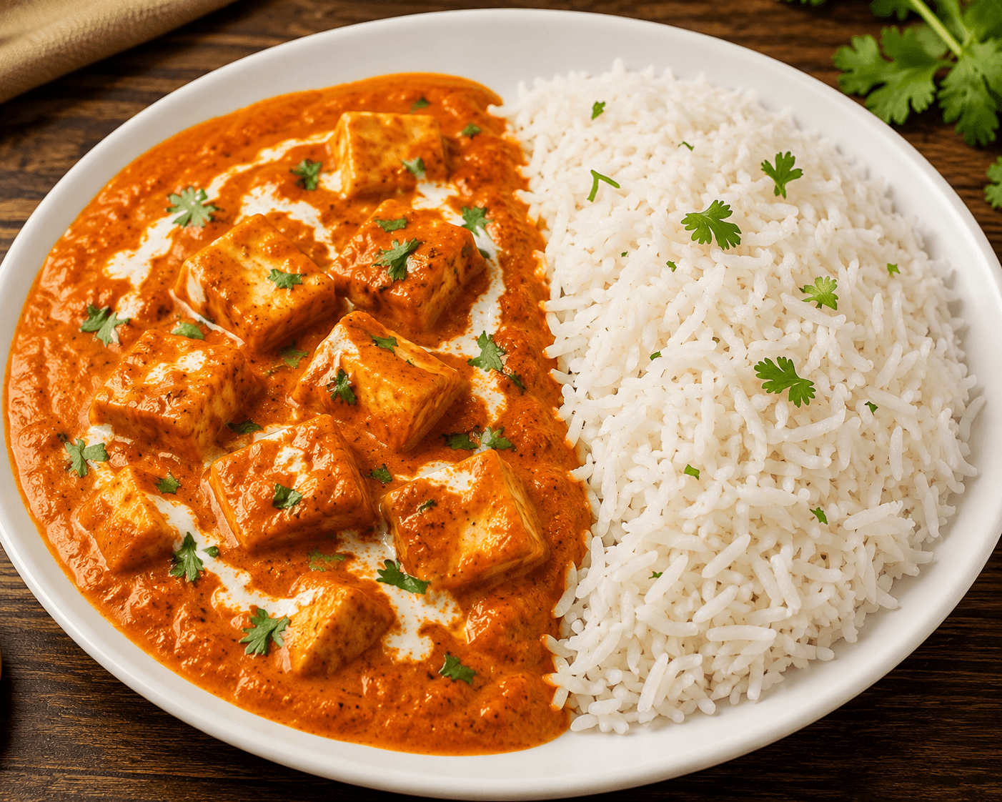 Paneer Butter Masala with Rice